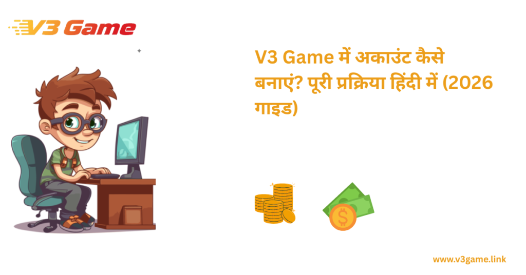 V3 Game में अकाउंट कैसे बनाएं पूरी प्रक्रिया हिंदी में (2026 गाइड)